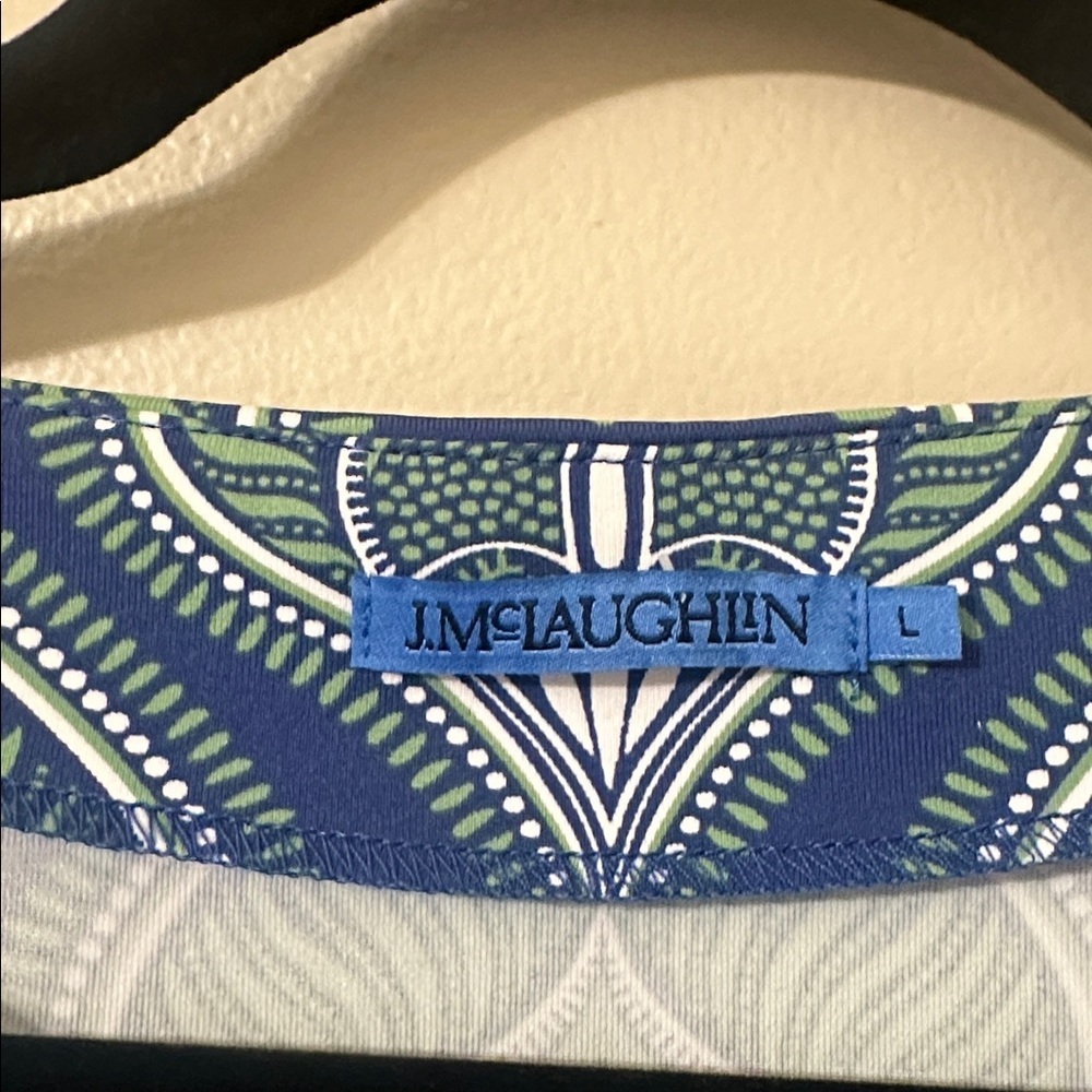 J.McLaughlin Womens Wavesong Catalina Cloth Boat Neck 3/4 Sleeve Top Sz Large - Picture 6 of 8